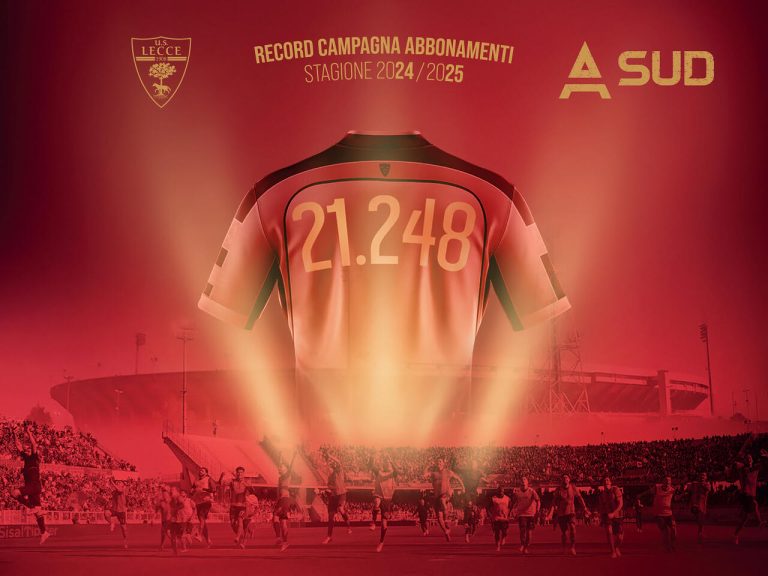 Il Lecce è nella storia: record di abbonamenti sottoscritti con 21248 tessere!