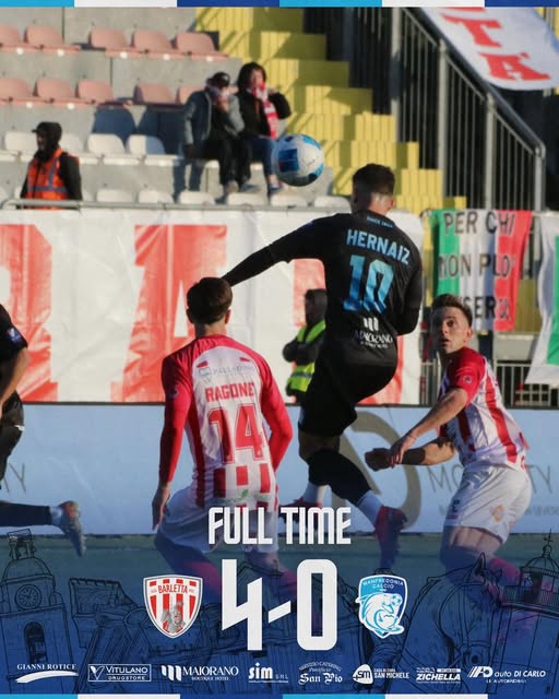 Serie D, il Barletta vince in casa contro il Manfredonia