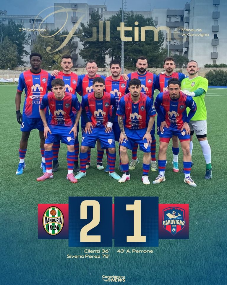 Il Manduria vince e convince contro un Carovigno mai domo