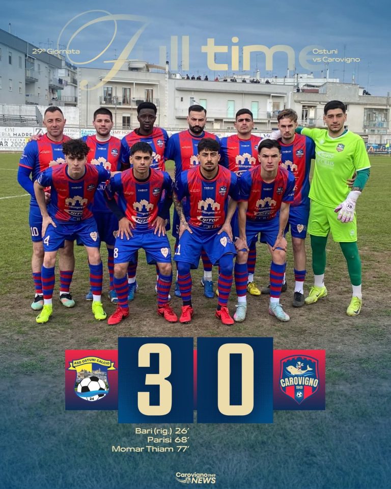 Netta e convincente vittoria dell’Ostuni sul Carovigno
