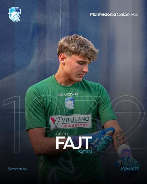 Gabriel Fajt, nuovo portiere del Manfredonia Calcio