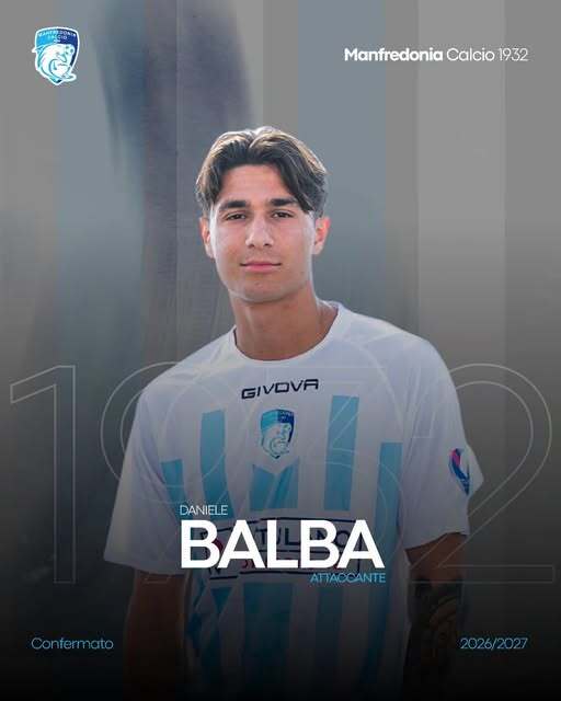 Il Manfredonia Calcio 1932 comunica la riconferma di Daniele Balba