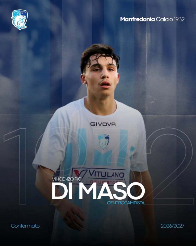 Manfredonia Calcio 1932: Di Maso confermato per la stagione 2026/2027