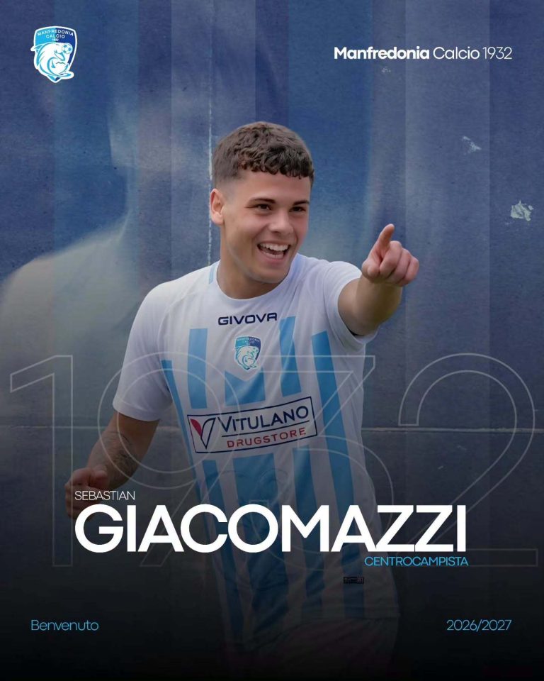 Il Manfredonia Calcio 1932 comunica di aver acquisito le prestazioni sportive del centrocampista Sebastián Giacomazzi