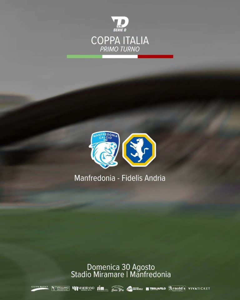 Ecco il primo turno di Coppa Italia Serie D: sarà Manfredonia-Fidelis Andria