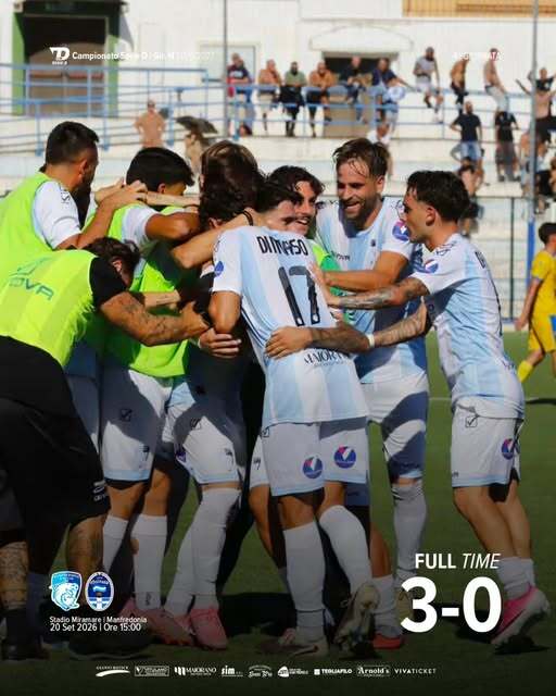 Serie D: il Manfredonia s’impone nettamente sull’Ebolitana