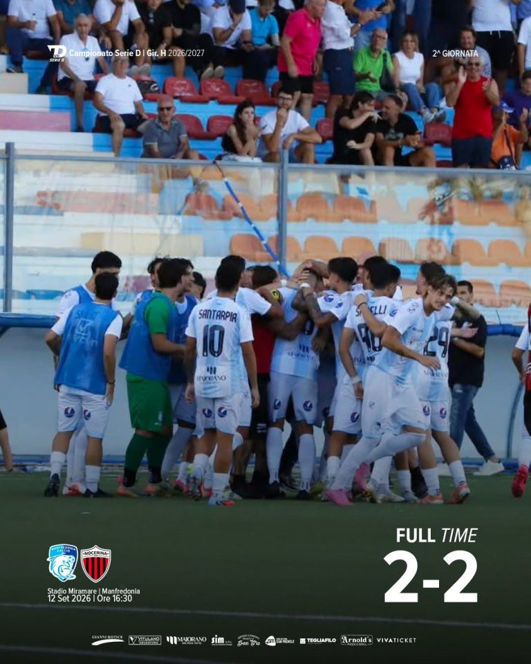 Serie D: pareggio casalingo del Manfredonia contro la Nocerina