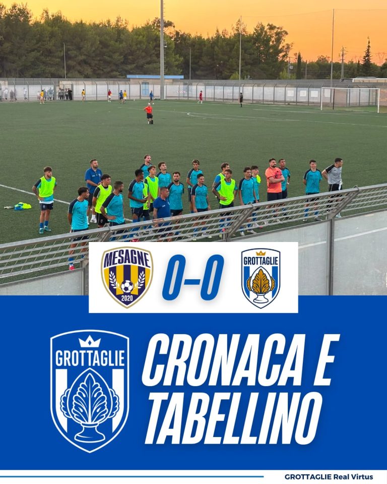 Mesagne-Grottaglie 0-0: cronaca e tabellino del match