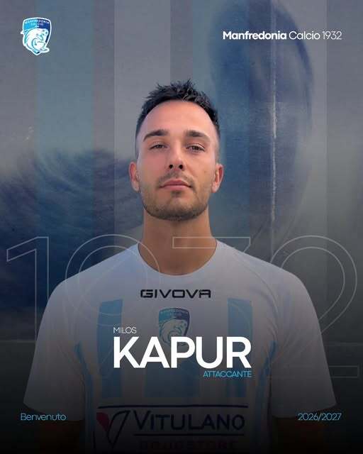 Il Manfredonia Calcio ha trovato il suo numero 9: ufficiale Milos Kapur