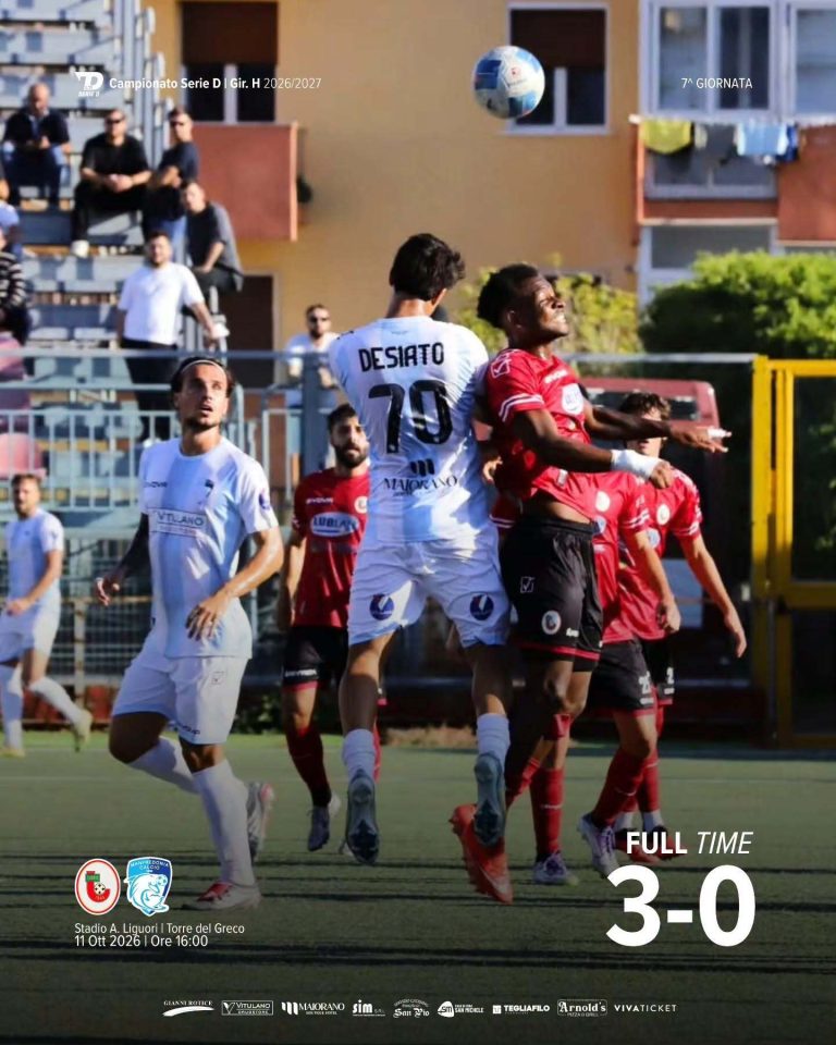 Serie D: vittoria casalinga della Turris sul Manfredonia